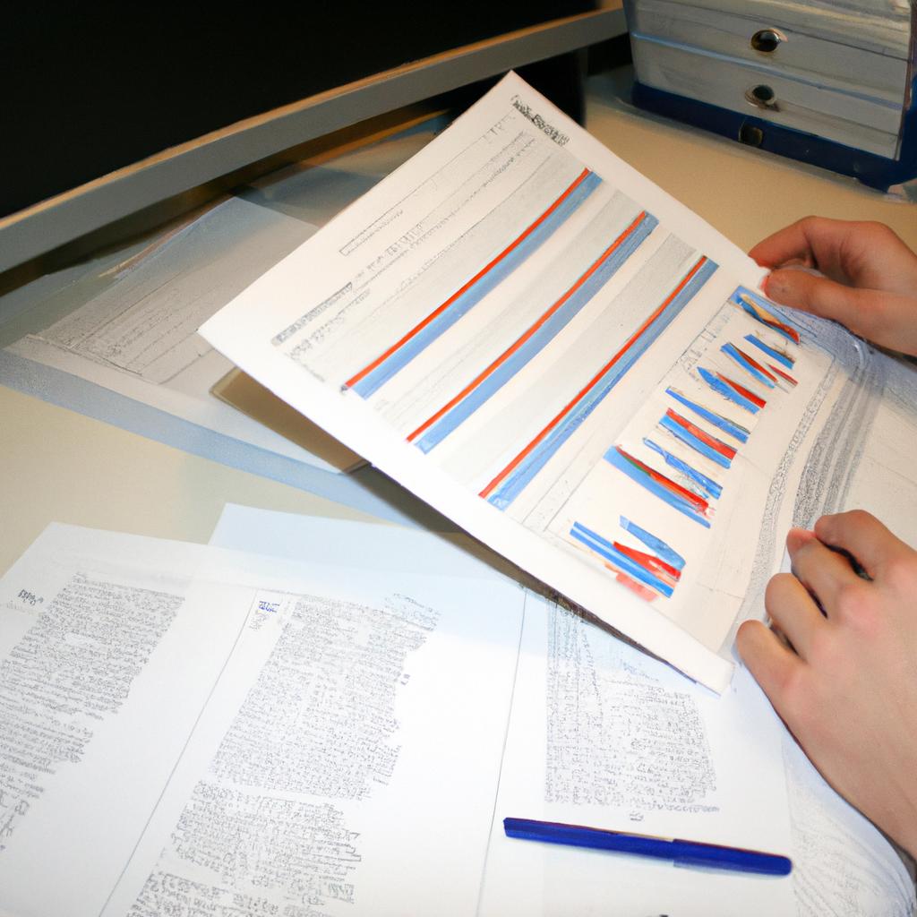 Person working on financial documents